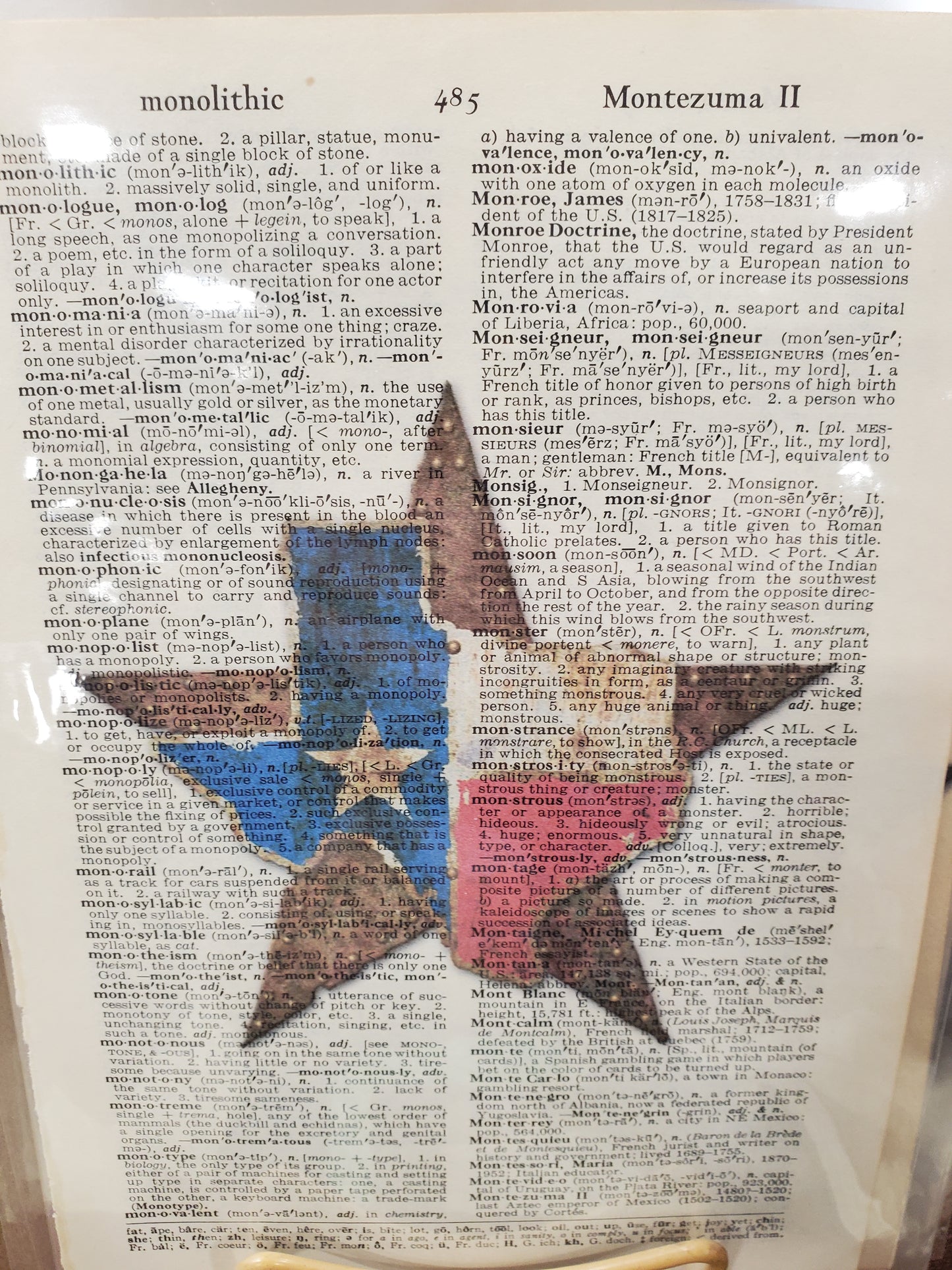 Dictionary Art - Texas Star